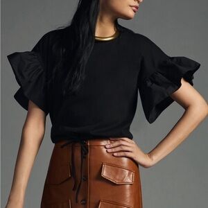 English factory drop shoulder top.